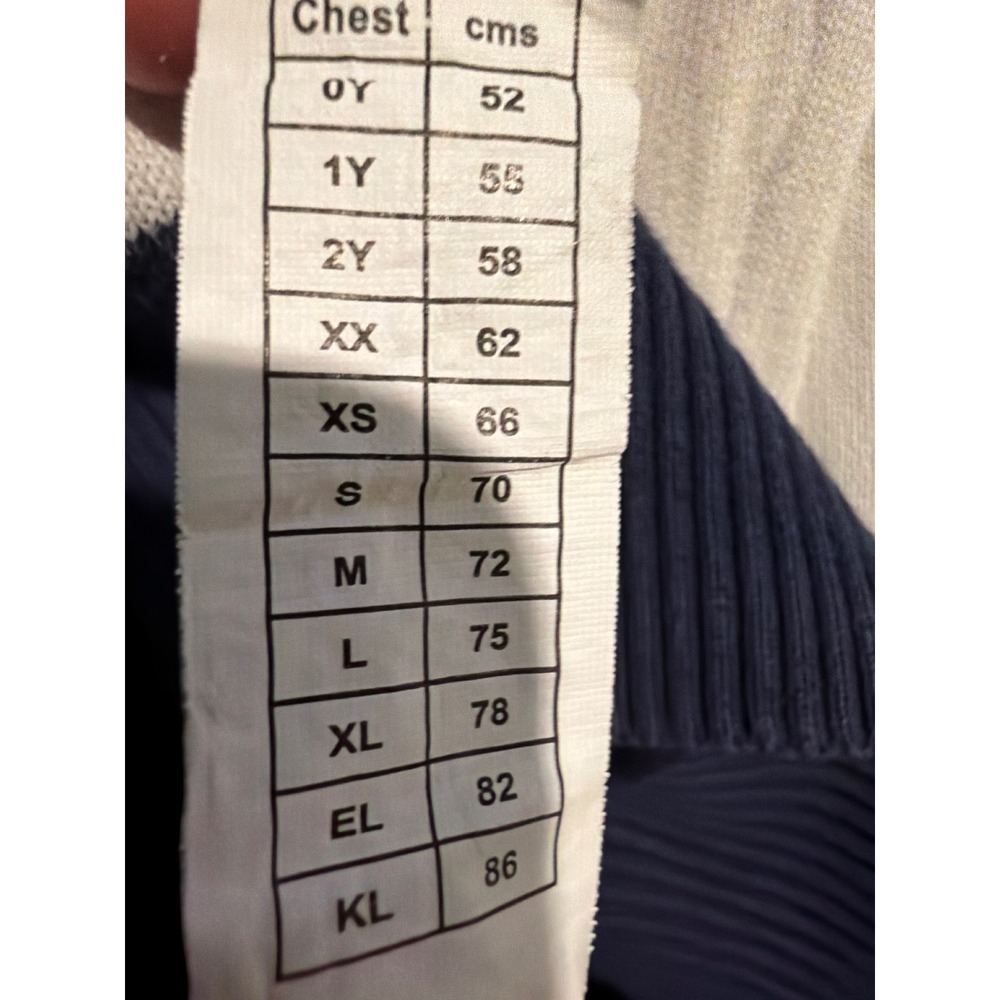 United Colors of Benetton Womens Striped Checkerboard Cotton Sweater Multi EL - Picture 7 of 7